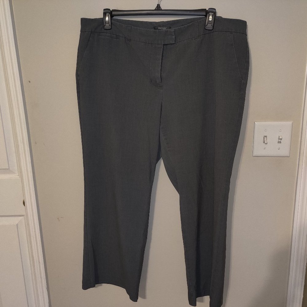 Gray wide leg trouser